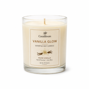 CasaBloom Vanilla Glow Scented Soy Candle
