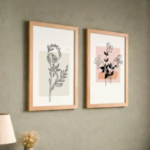 CasaBloom Minimal Abstract Line Art Wall Frame Set of 2