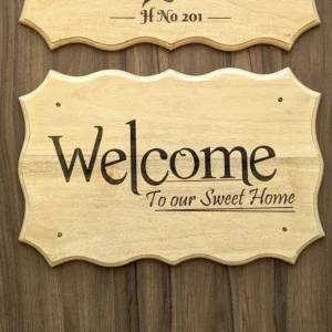 CasaBloom Personalized Wooden Name Plaque for Home & Room Decor