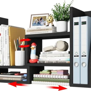 CasaBloom Minimal Wooden Desk Organizer with Multiple Compartments