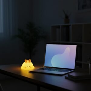 Cute Rabbit Bunny Night Light Lamp – Yellow LED Decorative Lamp for Kids, Teens & Adults | Gifts for Birthday, Valentine’s Day & Christmas | Battery Included - Image 7