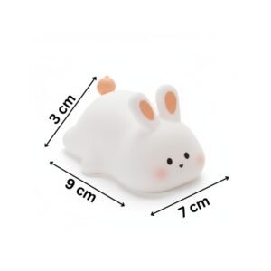 Cute Rabbit Bunny Night Light Lamp – Yellow LED Decorative Lamp for Kids, Teens & Adults | Gifts for Birthday, Valentine’s Day & Christmas | Battery Included - Image 2