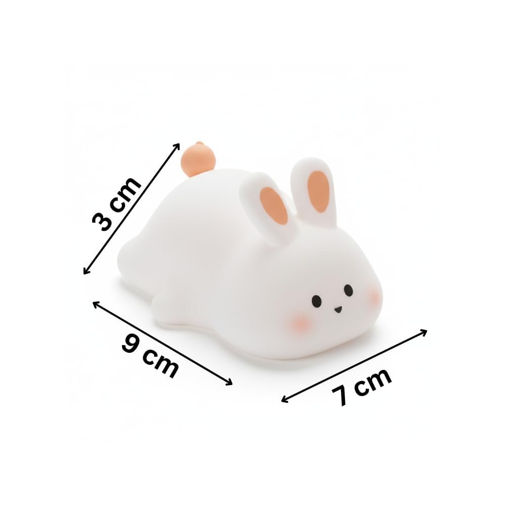 Cute Rabbit Bunny Night Light Lamp – Yellow LED Decorative Lamp for Kids, Teens & Adults | Gifts for Birthday, Valentine’s Day & Christmas | Battery Included