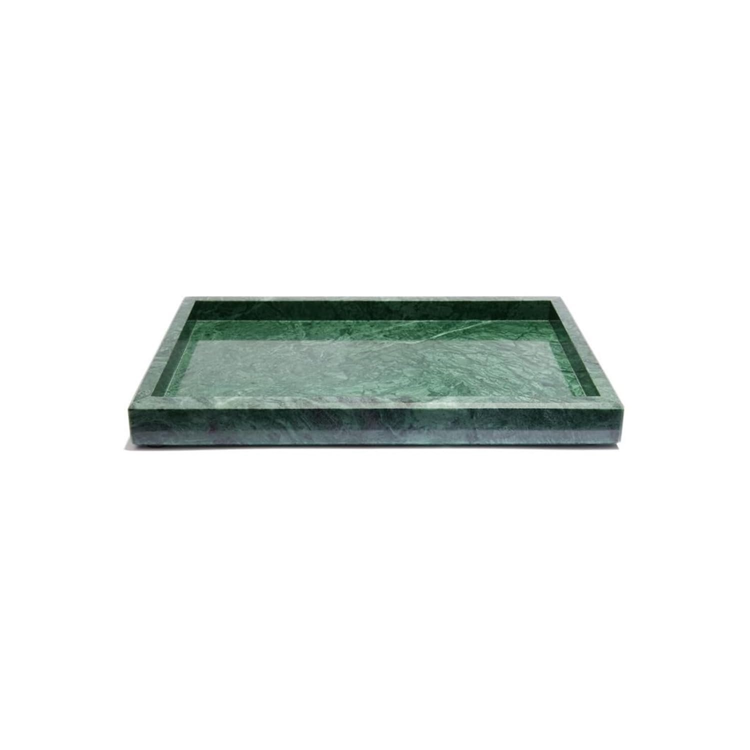 Marble Finish Vanity Tray – Elegant Decorative Organizer for Makeup, Jewelry, Perfume & Skincare – Rectangular Bathroom Countertop & Dresser Tray for Women (Green, 8 X 8 Inches) - Image 4