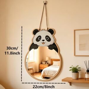 Beautifull Wooden Wall Hanging Mirrors Shatterproof Acrylic Frame & Mirror - Image 3