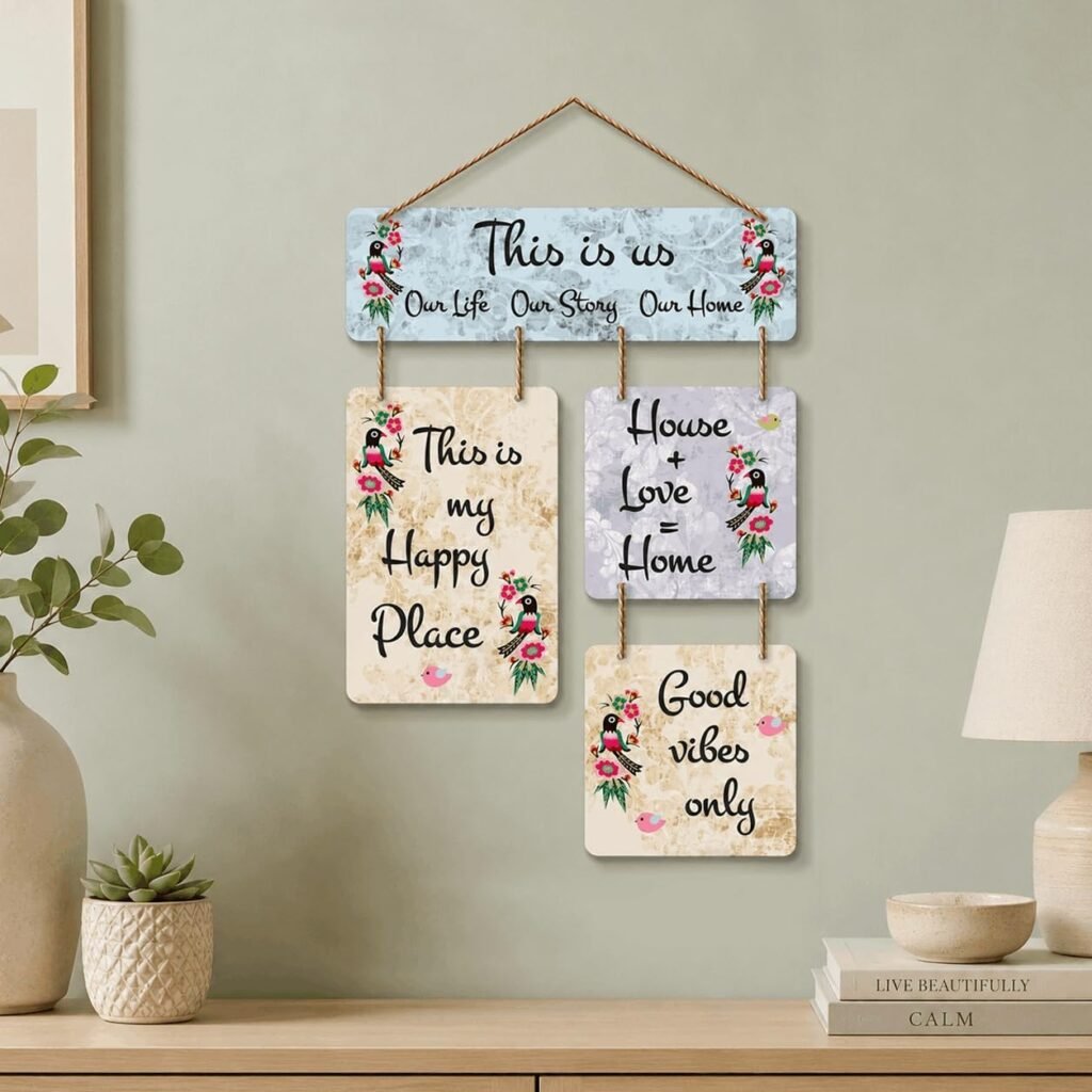Artvibes This is us Printed Wooden Wall Hanging For Living Room | Office | Quotes Decor Item | Wall Accents | Gift Items | Wall Illustrations | Artworks Hangings | Mdf Wall Decoration (WH_6513N)
