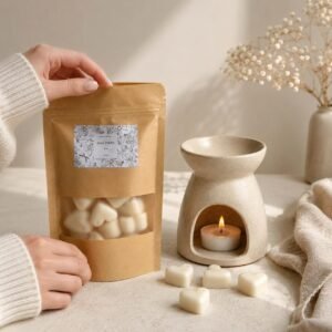 Vanilla Wax Melts 100g | Heart-Shaped Scented Cubes for Ceramic Aroma Diffuser & Warmer | Long-Lasting Home Fragrance for Bedroom, Bathroom & Gifting - Image 4