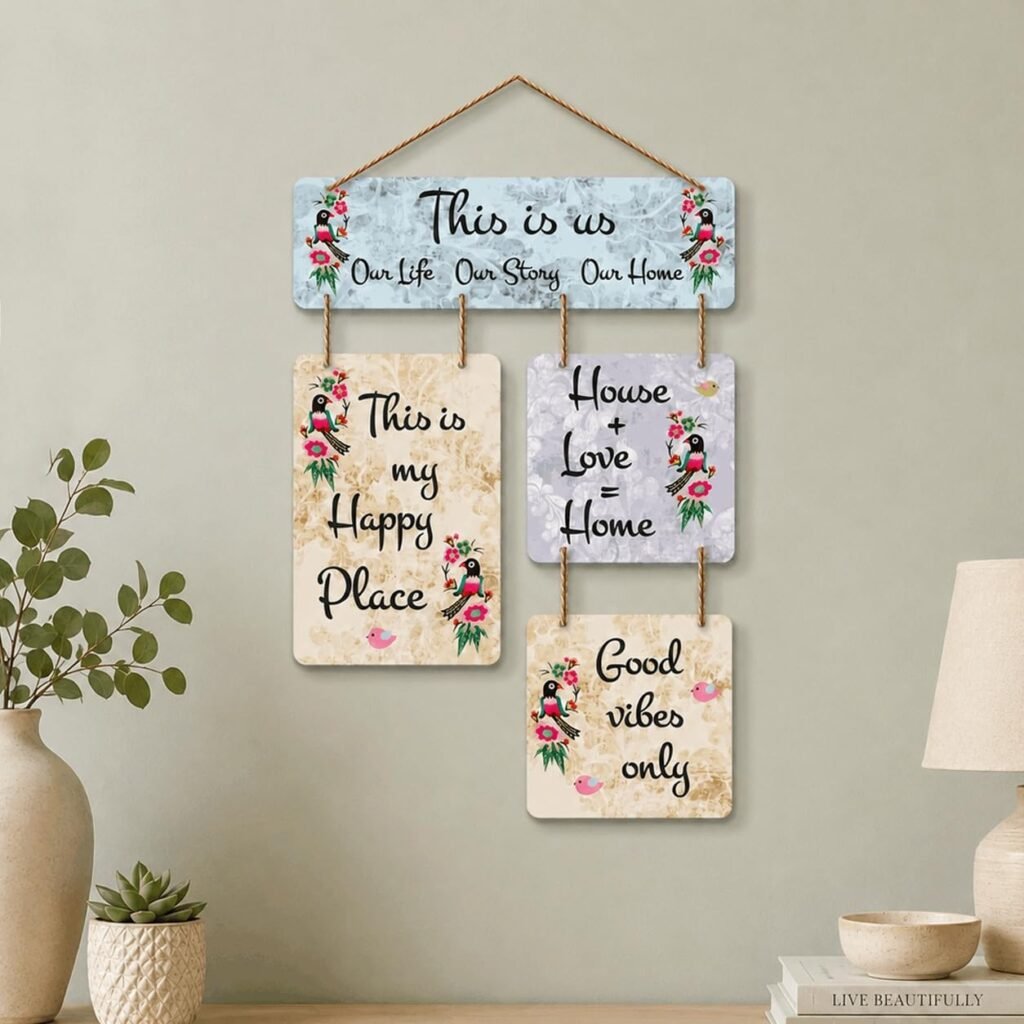 Artvibes This is us Printed Wooden Wall Hanging For Living Room | Office | Quotes Decor Item | Wall Accents | Gift Items | Wall Illustrations | Artworks Hangings | Mdf Wall Decoration (WH_6513N)