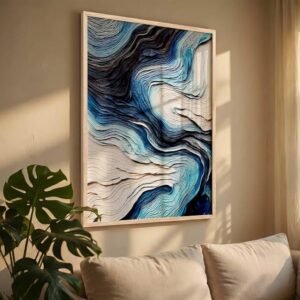 kotart Abstract WALL Framed Painting | Big Aesthetic WALL Framed Paintings for Living Room Bedroom Wall Decor (13x17 inch)