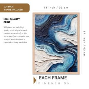 kotart Abstract WALL Framed Painting | Big Aesthetic WALL Framed Paintings for Living Room Bedroom Wall Decor (13x17 inch) - Image 6