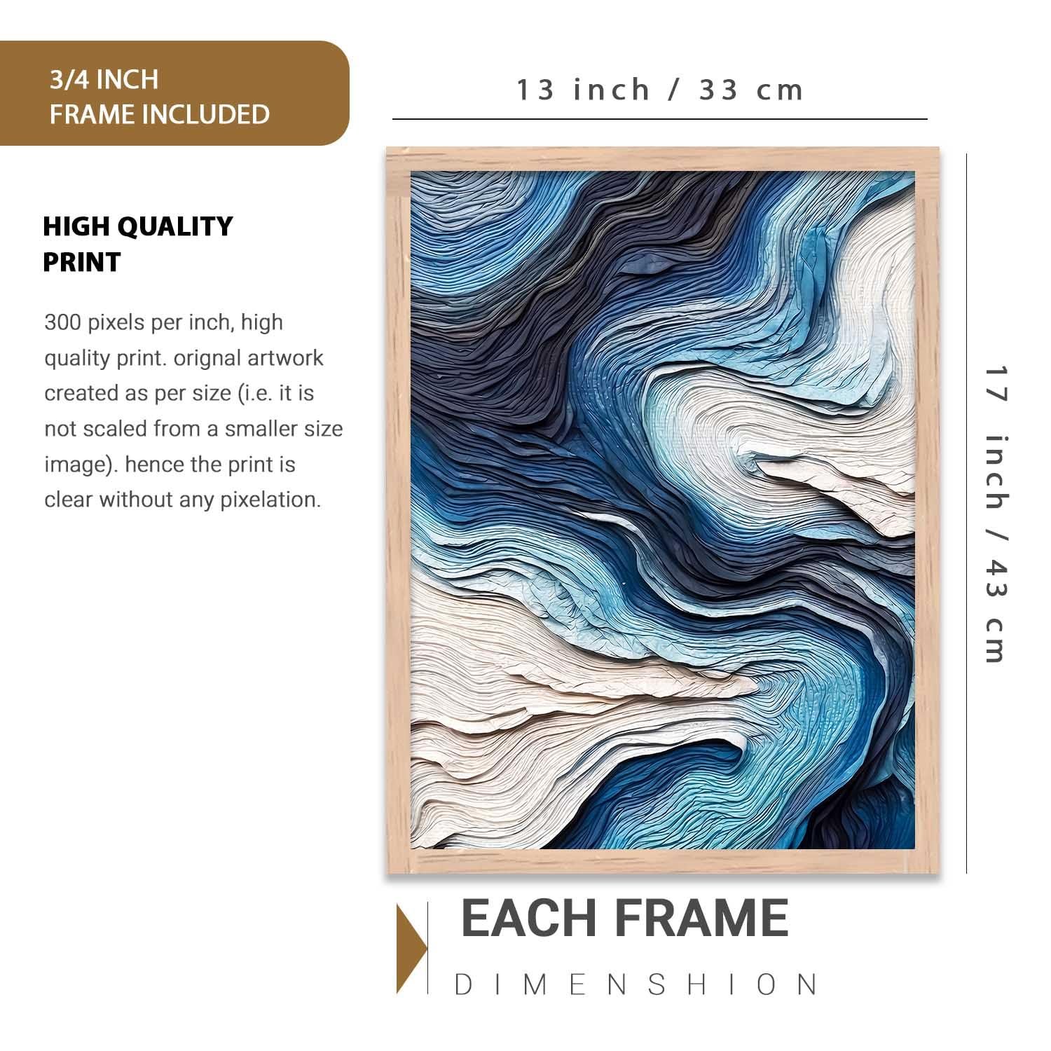kotart Abstract WALL Framed Painting | Big Aesthetic WALL Framed Paintings for Living Room Bedroom Wall Decor (13x17 inch) - Image 6