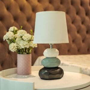 MAGIK Atmosfera Ceramic Table Lamp (Ivory) | 5W Warm White E14 Base LED Bulb Included | Modern Decorative Bedside & Living Room Accent Light - Image 3