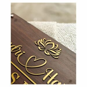 Peak Plate Custom Acrylic Wooden Name Plate | Personalized house number board for home entrance weatherproof wall mount | Sign Board for Home Entrance Outdoor | Weatherproof House Number (Wall Mount) - Image 3