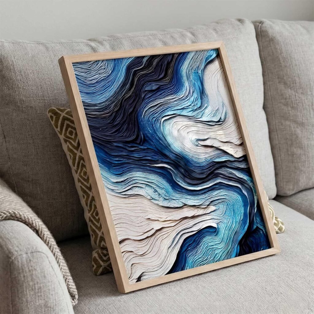 kotart Abstract WALL Framed Painting | Big Aesthetic WALL Framed Paintings for Living Room Bedroom Wall Decor (13x17 inch)