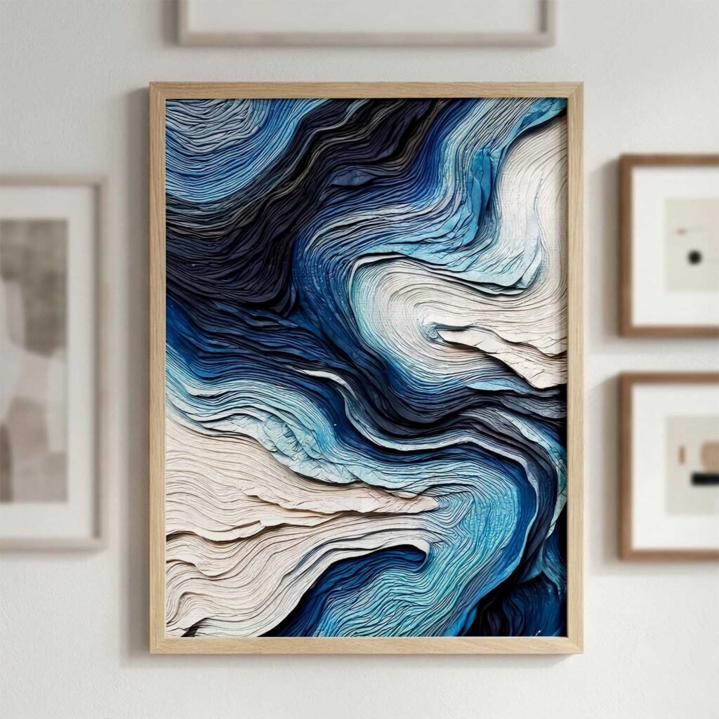 kotart Abstract WALL Framed Painting | Big Aesthetic WALL Framed Paintings for Living Room Bedroom Wall Decor (13x17 inch)